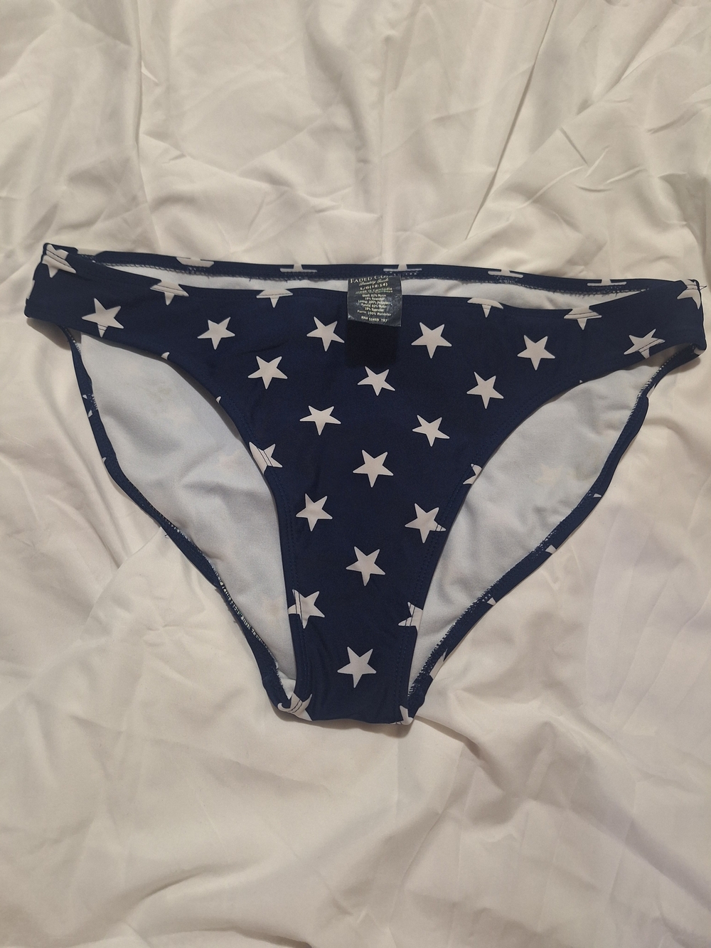 Faded Glory Navy Blue Star Print Swim Bottoms